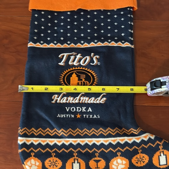 Tito’s Handmade Vodka Christmas Stocking Holiday Bar Decor NWOT - Picture 4 of 4